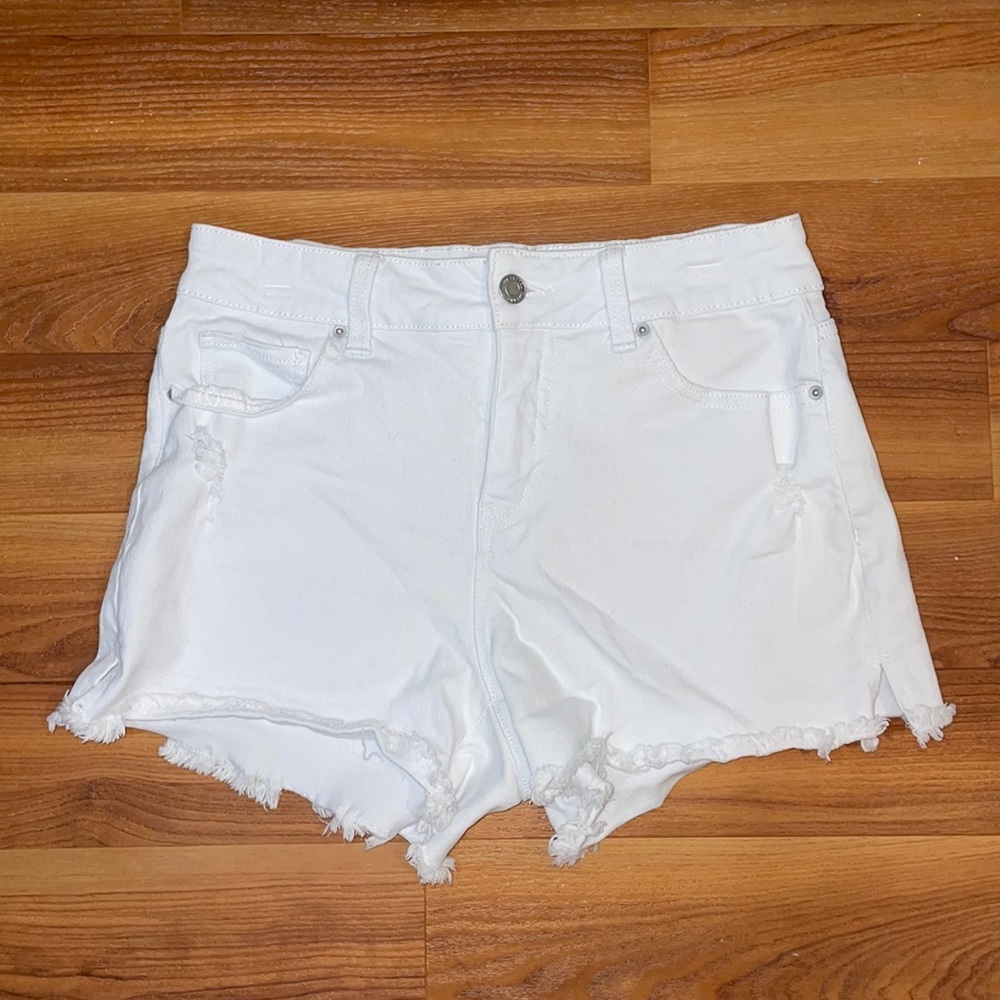 White Denim Shorts